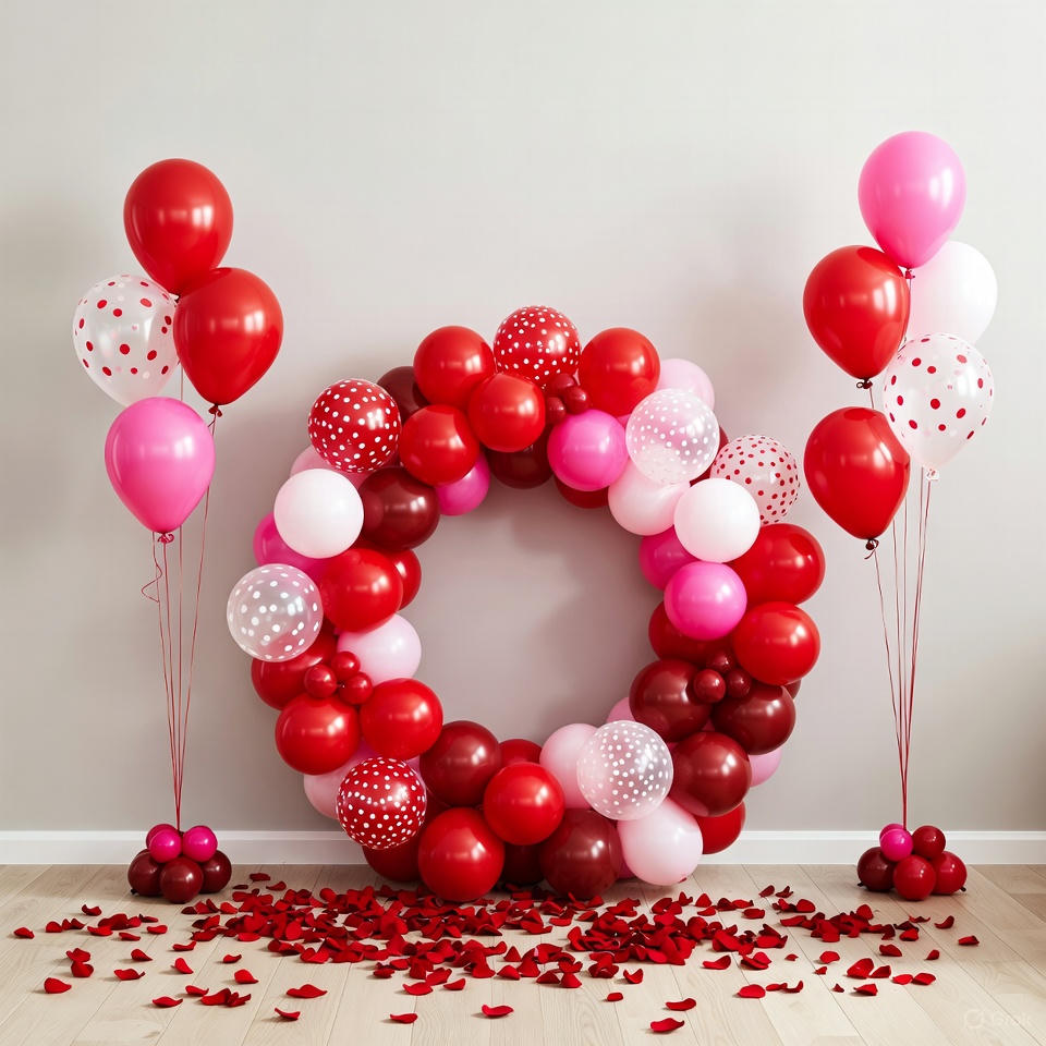 We Love Mom Balloon Ring Decoration - Image 2